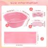 32 Pcs Foot Spa Kit for Kids, Light Pink 8 Foot Tubs for Soaking & 8 Towels & 8 Hairbands & 8 Eye Masks, Spa Party Supplies for Girls for Sleepovers Slumber Party view 2