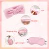 32 Pcs Foot Spa Kit for Kids, Light Pink 8 Foot Tubs for Soaking & 8 Towels & 8 Hairbands & 8 Eye Masks, Spa Party Supplies for Girls for Sleepovers Slumber Party view 4