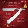 Complete Straight Razor Kit - Straight Razor Shaving Kit for Men with Japanese Stainless Steel Blade, Leather Strop, Shave Soap, Shaving Brush, Strop Paste, Leather Case, Gift Box, Silver view 2