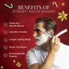 Complete Straight Razor Kit - Straight Razor Shaving Kit for Men with Japanese Stainless Steel Blade, Leather Strop, Shave Soap, Shaving Brush, Strop Paste, Leather Case, Gift Box, Silver view 3