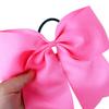 16 Pcs Large Cheer Hair Bows Grosgrain Ribbon Elastic Bands Handmade Ponytail Holder For Cheerleading Girls School College Sports (Large Pink) view 3
