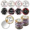 36 Pcs Mini Christian Compact Mirror Christian Gifts Bulk Floral Bible Verse Mini Compact Mirrors Religious Scripture Gifts Inspirational Portable Mirror for Women Coworkers Church Party Favors view 1