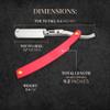 Best Shavette Straight Razor - Replaceable Blade Straight Razor, Metal Handle Shavette, No Stropping or Honing Needed, Great For Beginners, Starter Blade, Hygienic, Close Shave, Leather Case view 2