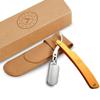Best Shavette Straight Razor - Replaceable Blade Straight Razor, Metal Handle Shavette, No Stropping or Honing Needed, Great For Beginners, Starter Blade, Hygienic, Close Shave, Leather Case view 1
