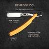 Best Shavette Straight Razor - Replaceable Blade Straight Razor, Metal Handle Shavette, No Stropping or Honing Needed, Great For Beginners, Starter Blade, Hygienic, Close Shave, Leather Case view 2