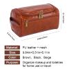 Oqeiplx Personalized Leather Toiletry Bag for Men,Custom Engraved Travel Shaving Dopp Kit Bag,Customized Name&Logo Personalized Gift for Father's Day view 3