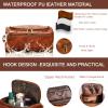 Oqeiplx Personalized Leather Toiletry Bag for Men,Custom Engraved Travel Shaving Dopp Kit Bag,Customized Name&Logo Personalized Gift for Father's Day view 4