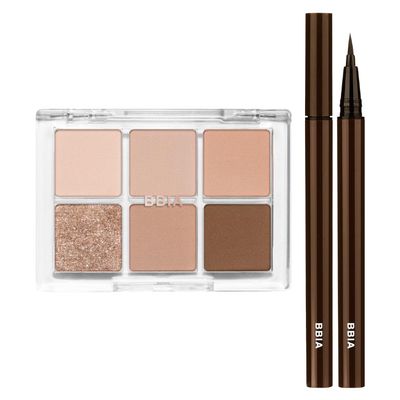 BBIA Ready To Wear Eye Palette (02 MOOD BLUSH) + Last Pen Eyeliner (03 CHOCO BROWN) Bundle Set