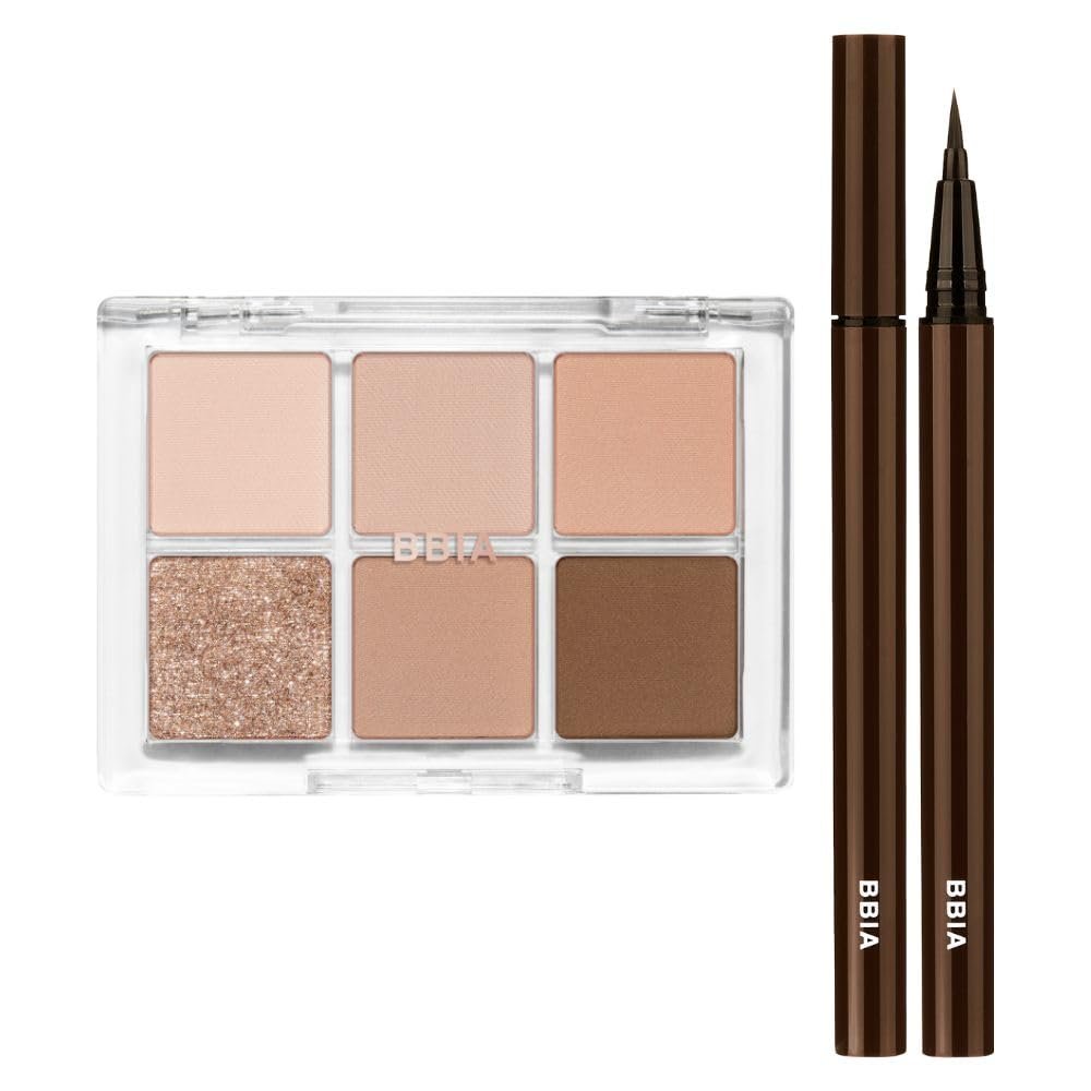 BBIA Ready To Wear Eye Palette (02 MOOD BLUSH) + Last Pen Eyeliner (03 CHOCO BROWN) Bundle Set