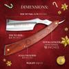Complete Straight Razor Kit - Straight Razor Shaving Kit for Men with Japanese Stainless Steel Blade, Leather Strop, Shave Soap, Shaving Brush, Strop Paste, Leather Case, Gift Box, Mahogany view 2