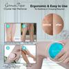 GERMANTIQUE Crystal Hair Eraser,Upgraded Crystal Hair Remover Diamond,Painless and Effective Nano Glass Hair Removal Stone and Skin Exfoliation,Natural Epilator for Women and Men(Ocean Blue) view 4