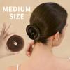 FANDAMEI Donut Hair Bun Makers Set of 4 for Kids, 4 Extra Small Ballet Buns, Elastic Hair Ties, and Hair Pins (Light Brown) view 4