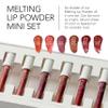 CLE Cosmetics Melting Lip Powder Mini Set of 6 - Lip Tint (Vegan, Cruelty Free, Paraben-Free) with Long-Lasting, Weightless Lip Stain, Usable on Lips, Eyes and Cheeks, Matte Finish, Travel Size view 2