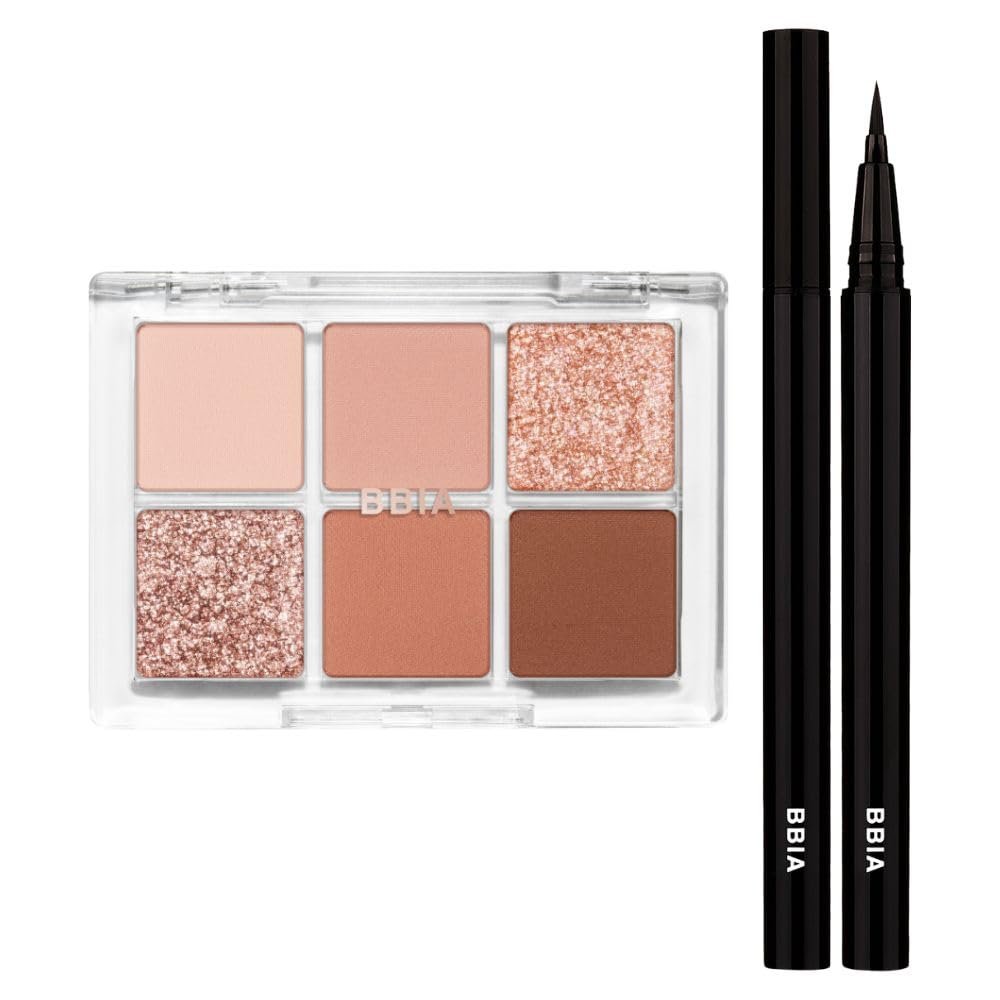 BBIA Ready To Wear Eye Palette (03 DRY FLOWER) + Last Pen Eyeliner (01 SHARPEN BLACK) Bundle Set