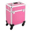 ZUANYAN Floor-Type Foldable Storage Makeup Case Professional Tattoo Makeup Case (Peach) view 1