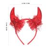 LUOZZY 4pcs Halloween Devil Horns Headband Red Horns Headdress Cosplay Photo Props Halloween Costume Hair Accessories view 3
