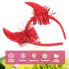 LUOZZY 4pcs Halloween Devil Horns Headband Red Horns Headdress Cosplay Photo Props Halloween Costume Hair Accessories view 4