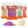 4 Packs Hard Wax Beads for Hair Removal,Gentle Waxing Beads for Full Body,Face,Underarm,Bikini and Legs,Long Lasting Hair Removal Waxing Kit with 10 Wax Scraper Sticks view 1