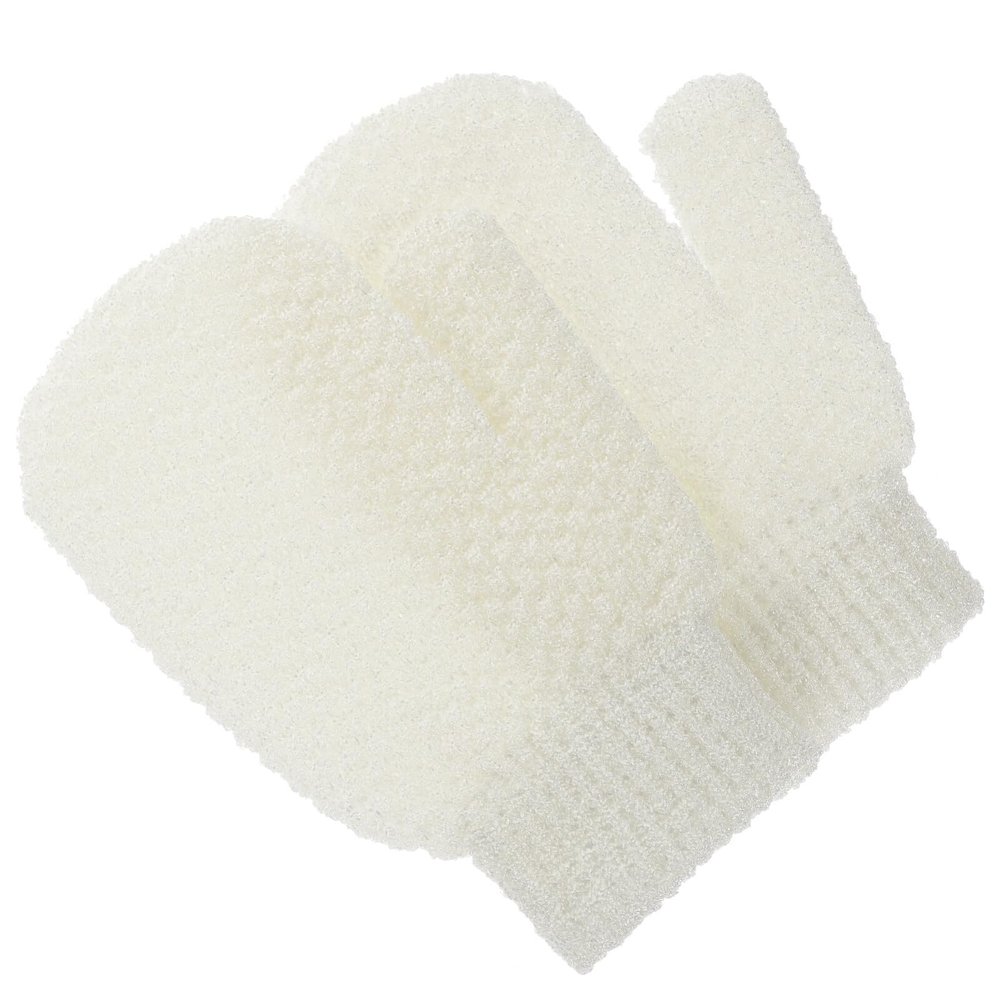 Shower Gloves 2pcs Frosted Toweling Cloth Exfoliating Mittens