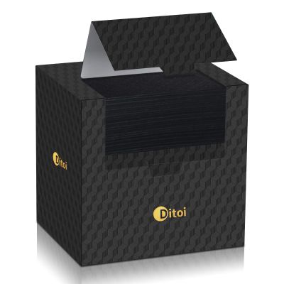 Ditoi Face Towels, Disposable Black Paper Towels, Light Exfoliation for Oily Skin,Facial Towels XL for Makeup Remover & Skincare,10"12", 50 Count
