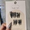 Handmade Wearing Nail, Handdrawn Removable Nail Patch, and Reusable False Nails(Size:M) view 2
