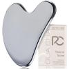 Rena Chris Gua Sha Facial Tools: Natural Terahertz Guasha Tool for Face Acupuncture Therapy, Facial Massager for Jawline Sculpting and Puffiness Reducing (Silver-Gray) view 1