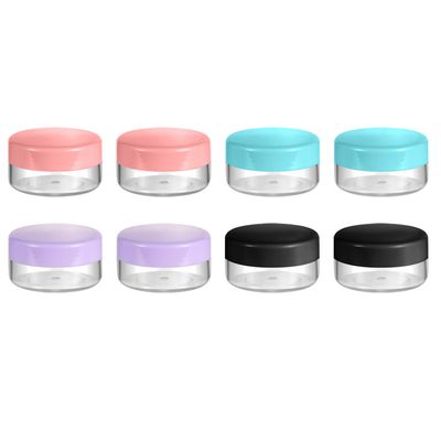 10 Gram 8 pcs Lip Balm Containers Small Plastic Containers Cosmetic Containers Sample Jars Cosmetic Jars Makeup Sample Containers for Lip Balms Lotion Powder Beauty Products