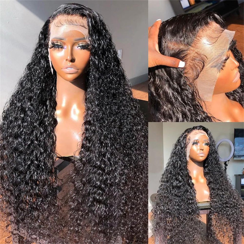 40 Inch 13X6 Hd Lace Frontal Wigs Curly Human Hair Wig For Black Women Deep Wave Wig Water Wave 13X4 Lace Front Wig