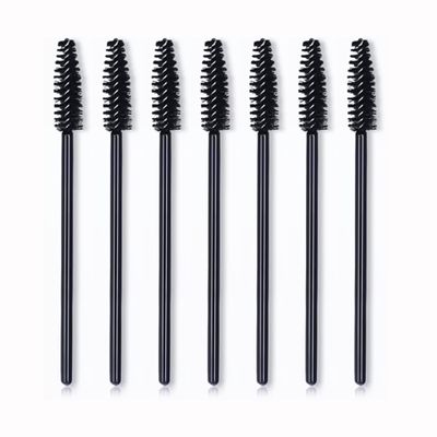 BUTIYO Eyelash Brush, Disposable Mascara Brushes Wands,Eyelash Spoolies Eyelashes Brush for Eyelash Extensions and Eyebrow Brush 50 pcs (Black) FB036