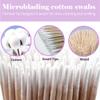 200PCS Pointed Cotton Swabs - Precision Tip Cotton Swabs - 4 Inch Microblading Cotton Swabs - Microblading Cotton Buds for Eyebrow Eyelash Extensions, Makeup, Nails, Tattoo Permanent Supplies, Craft view 2