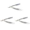 Hemoton 3pcs Straight Razor for Men Manual Shaving Kit Stainless Steel for Beard Sideburns Short Fine Hair Sturdy Easy to Clean Barber Shop Use view 1
