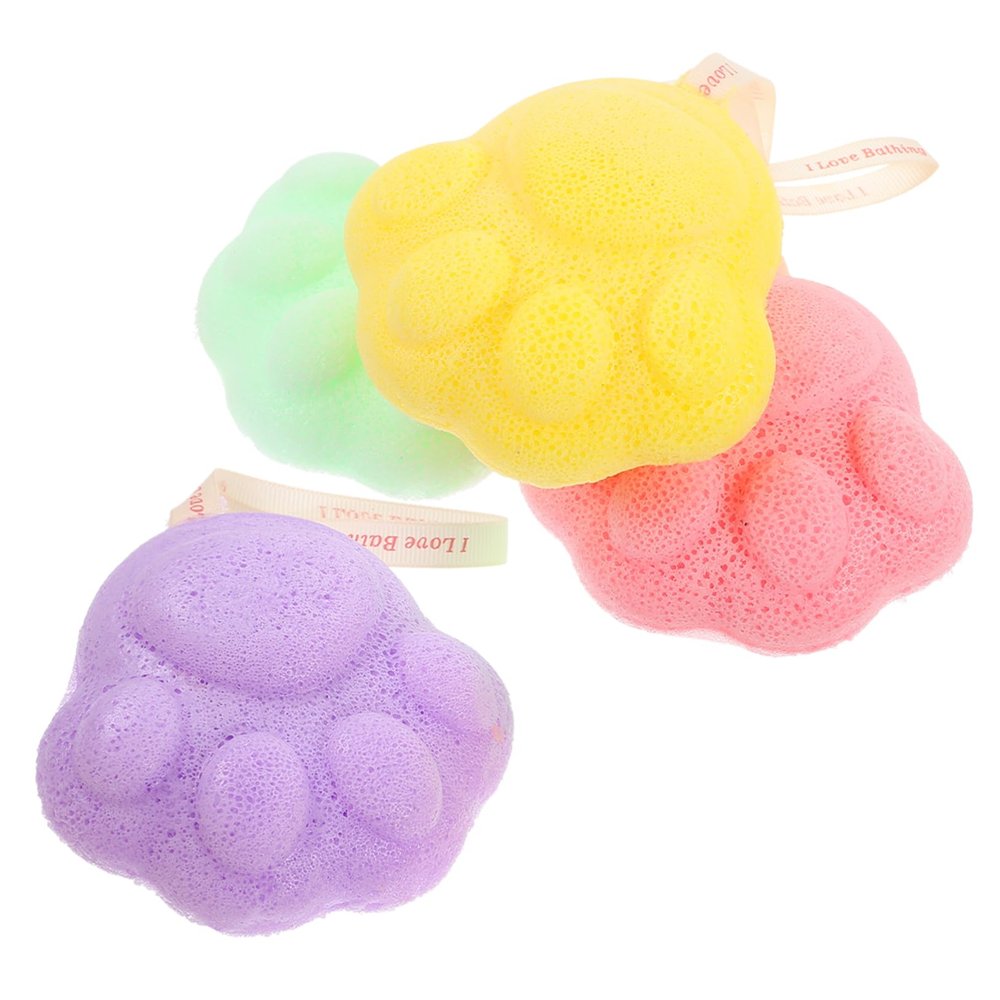 AUTSUPPL 4pcs Gentle Face Sponges Soft Exfoliating Scrubbers for Daily Facial Cleansing for All Skin Types