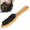 Beard Brush, Soft Skin Friendly Hair, Ergonomic Curved Design, Brush Beard and Oil Head, Small Size and Lightweight, for Travel Use, Made of Composite Wood Brush Hair view 2