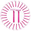 60 Count Women's Disposable Razors, Twin Blade Shaving Razor Pink Stainless Steel Women's Disposable Razors for Men Women Camping Traveling Home view 1