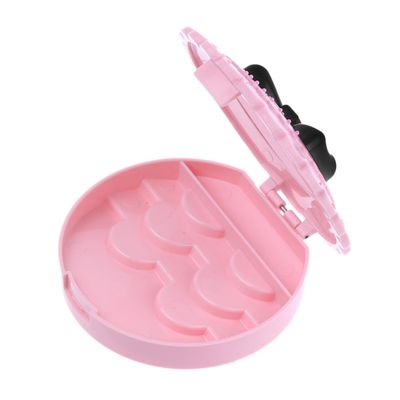Yeory 1PC Portable Eyelash Case Storage Box Fake Eyelash Holder False Eyelash Storage Container 3-tier Travel Eyelash Organizer Box(Pink) storage box