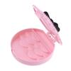 Yeory 1PC Portable Eyelash Case Storage Box Fake Eyelash Holder False Eyelash Storage Container 3-tier Travel Eyelash Organizer Box(Pink) storage box view 1