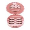 Yeory 1PC Portable Eyelash Case Storage Box Fake Eyelash Holder False Eyelash Storage Container 3-tier Travel Eyelash Organizer Box(Pink) storage box view 4