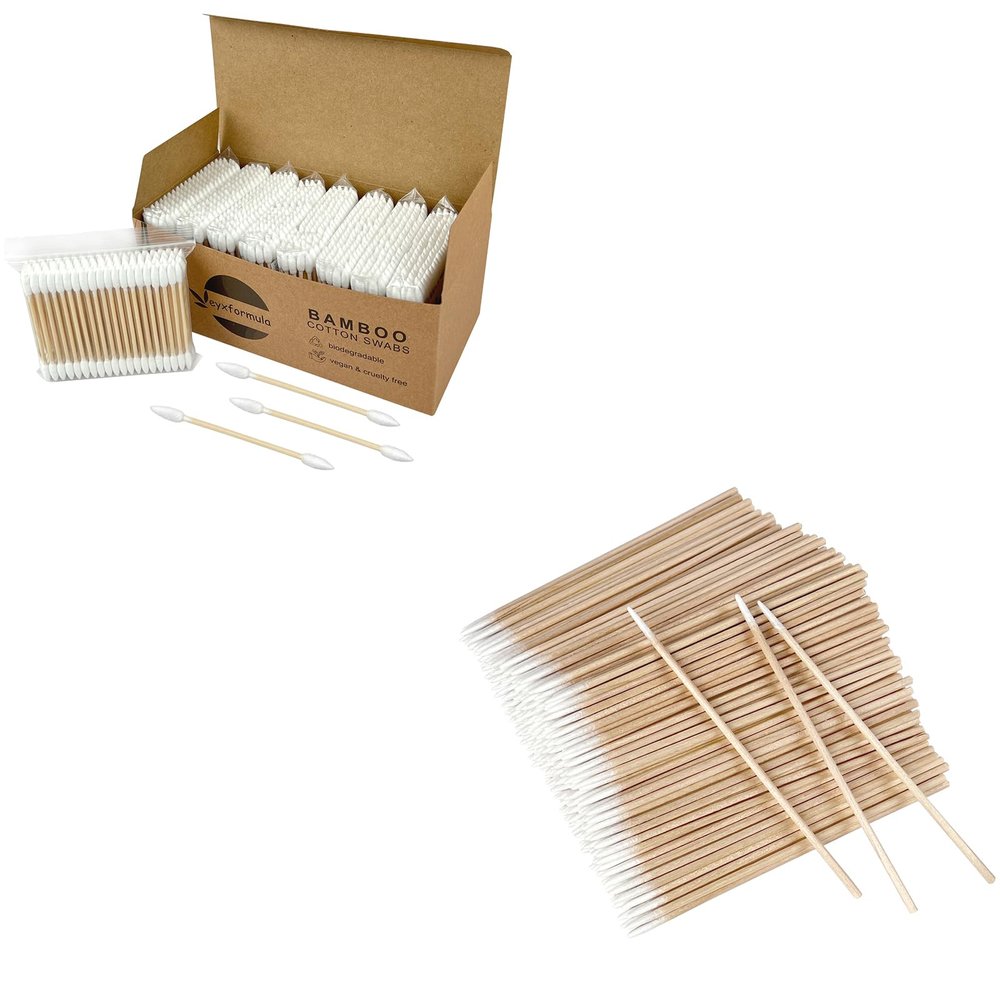 900 Pcs Precision Tip Cotton Swabs + 600 Pcs Microblading Cotton Buds