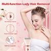 Electric Razor for Women,3 in 1 Shaver Hair Remover for Women Face,Wet & Dry Painless Shaver Bikini Trimmer for Face,Legs and Underarm (Pink) view 2