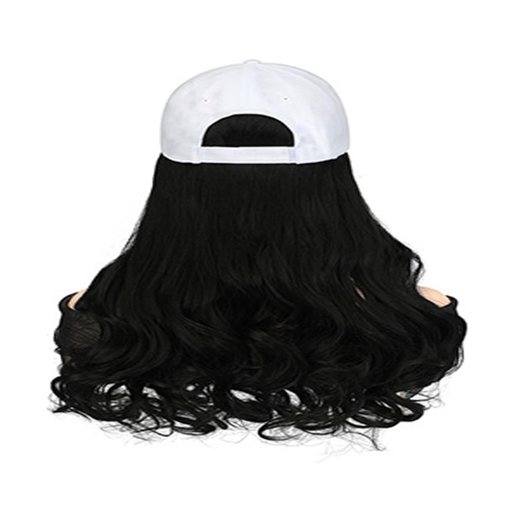 WUODHTW Women's Wig Baseball Hat Wool Curly Hair Big Wave Curly Hair Wig Sunshade hat wig Halloween Daily Party Use