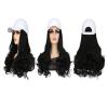 WUODHTW Women's Wig Baseball Hat Wool Curly Hair Big Wave Curly Hair Wig Sunshade hat wig Halloween Daily Party Use view 2
