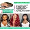 13x6 HD Lace Front Wigs Human Hair Pre Plucked 200% Density Body Wave Lace Frontal Wigs Human Hair for Women 32 Inch Glueless Wigs Human Hair Pre Plucked Natural Black Color view 3