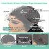 13x6 HD Lace Front Wigs Human Hair Pre Plucked 200% Density Body Wave Lace Frontal Wigs Human Hair for Women 32 Inch Glueless Wigs Human Hair Pre Plucked Natural Black Color view 4