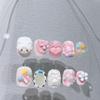 ZIIVIEVS Handmade nail powder for wearing, pink cute nail patches(Size:XS) view 2
