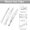 16 Pieces Geometric Metal Hair Pins, Silver Hair Pins Pearls Hair Clips Hair Barrettes Metal Bobby Pins for Woman Girls view 4