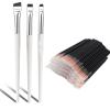 53 Pcs Fine Angled Eyeliner Brush, Include 3 pcs Ultra-Thin Precision Makeup Brushes Set and 50 Pcs Professional Point Eyeliner, Synthetic Bristles Eye Makeup Tool(white) view 1