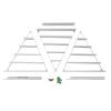ATOLOMOTOR 5 Tier Wall-Mounted Metal Nail Polish Display Rack,Simple Triangular Storage Shelves,Essential Oil and Perfume Organizers,Cosmetic Display Cases for Home Spa Nail Salon Shop (White) view 1