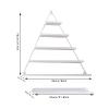 ATOLOMOTOR 5 Tier Wall-Mounted Metal Nail Polish Display Rack,Simple Triangular Storage Shelves,Essential Oil and Perfume Organizers,Cosmetic Display Cases for Home Spa Nail Salon Shop (White) view 3