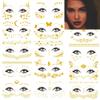 14 Sheets Face Temporary Tattoos, Rosymormor Face Stickers Gold Metallic Temporary Transfer Glitter Fake Tattoos, Freckle Stickers for Women Girls Festival Halloween Makeup Dancer Costume Parties view 1