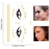 14 Sheets Face Temporary Tattoos, Rosymormor Face Stickers Gold Metallic Temporary Transfer Glitter Fake Tattoos, Freckle Stickers for Women Girls Festival Halloween Makeup Dancer Costume Parties view 2